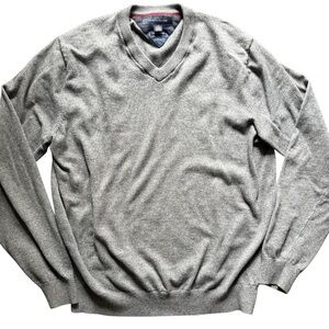 Tommy Hilfiger Men’s Cotton Cashmere Sweater Large Preloved Soft Knit Pullover